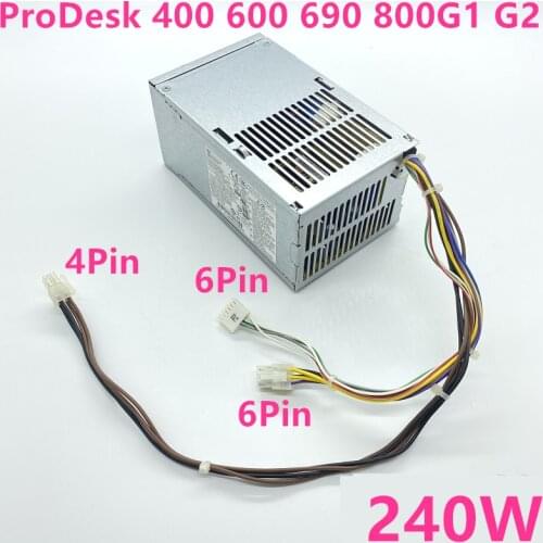 New PSU For HP ProDesk 400 600 690 800 G1 G2 6Pin 240W Power Supply D12-240P3A PS-4241-2HF1 702307-002 751884-001 702309-001