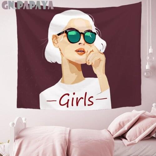 Fresh style Hippie girls wall hanging fashion article Tapestries Psychedelic Wall carpet orange gobelin Home Decor new GN.PAPAYA