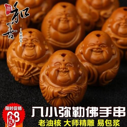 Olive nuclear carving string short circle eight Milford eight BaoMiller hand string olive hu bracelet play man