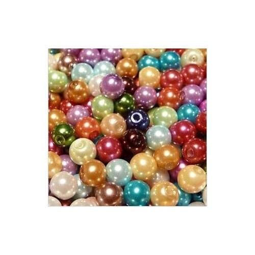 Wholesale Mixed Colors 10mm 50pcs Round Ball Faux Imitation Glass Pearl Beads for Jewelry Making Craft DIY GL-04