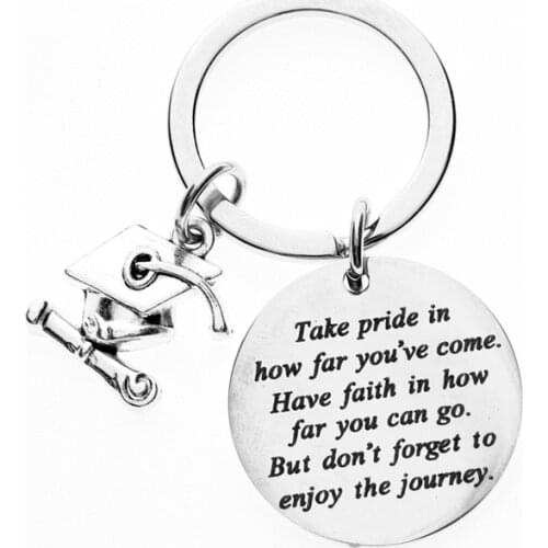 Oeinin Creative Keychain Man Take Pride In How Far You Key Chain Bag Boy Letter Color Key Ring Alloy Pendant Accessories Brelok