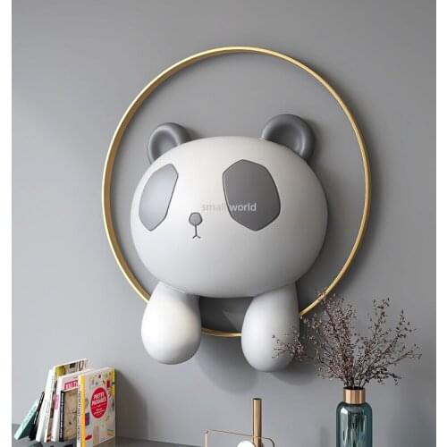 Panda three-dimensional wall decoration living room wall decoration childrens room bedroom wall decor aesthetic room decor