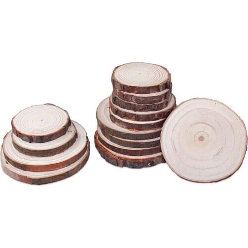 10pcs Natural Round Wooden Slice Cup Mat Coaster Tea Coffee Mug Drinks Holder for DIY Tableware Decor Durable