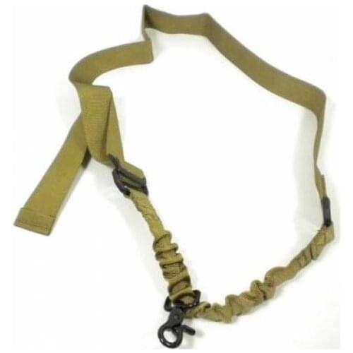 Belt airsoft to 1 point tan d-boys with elastic and metal carabiner