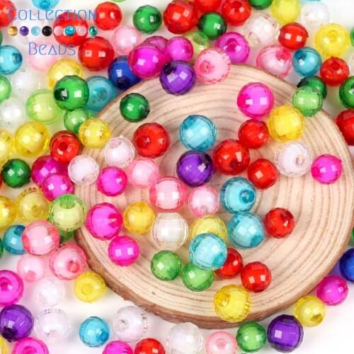 8/10/12/14mm Colorful Acrylic Round Beads Balls Spacer Beads For Jewelry Making Diy Necklace Bracelet Accessories 20-100Pcs