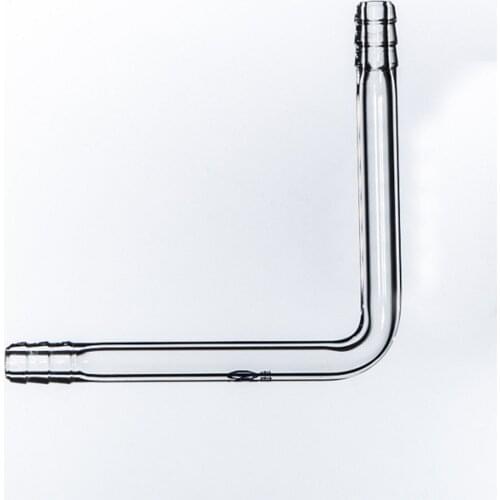 Glass L Connector Tube,10mm Hose Connection,Glass Adapter,Chemistry Glassware