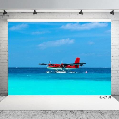 Water Plane Sea Blue Sky Ocean Scenery Landscape Photography Backgrounds Vinyl Photographic Backdrops For Photo Studio Props