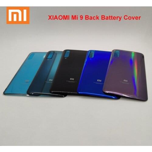 Xiaomi Mi 9 Mi9 Back Cover Battery Case Rear Glass Door Housing Cover Case Replacement For XIAOMI MI9 MI 9 phone case + Sticker