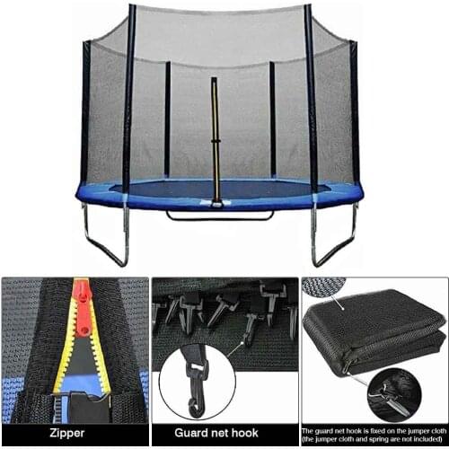 Trampoline Enclosure Safety Net Replacement Safety Enclosure Net Indoor Outdoor Safe Netting For 6 Poles Or 12 Poles