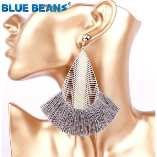 Earrings For Women Tassel Boho Drop Bohemian Fashion Statement Luxury Dangle Long Earring Big Handmade Gifts Geometric Oversize