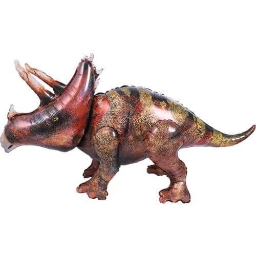1.3m Giant Simulation Dinosaur Balloon 4D Assembly Standing Triceratops Foil Globos Baby Shower Kids Birthday Party Decoration