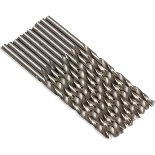 10PcsTitanium Coated HSS High Speed Steel Drill Bit Set Metal Hole Grooving Drill Carpenter Woodworking Tools 3mm Twist Drill