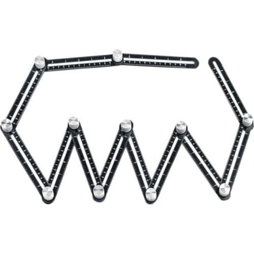 12 Fold Aluminium Alloy Angle Ruler Finder Measuring Ruler Perforated Mold Template Tool Izer Locator Drill Guide Tile Hole