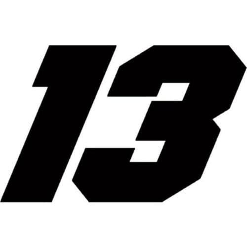 15*10cm Car Sticker Luck Number 13 Reflective Moto Auto Decal Funny JDM Vinyl on Motorcycle Car Sticker for Yamaha Suzuki