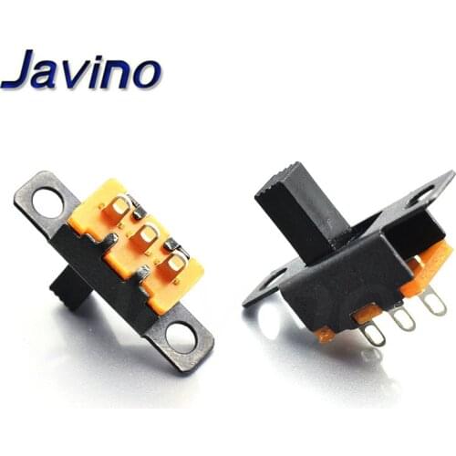 20pcs 50V 0.5 A Mini Size Black SPDT Slide Switch for DIY Power Electronic Projects SS12F15 on-off Toggle Switch Handle 6mm