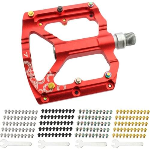 50x Titanium Alloy Bike Pedal Screws Skid-Proof Anti-Slip Bolts with Wrench MTB Road Bike Bicycle Stem Parts