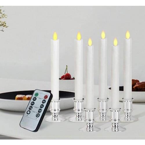 6 PCS Led Candle Lights Bar Restaurant Electronic Candles Light Led Simulated Battery Candle With Remote Control