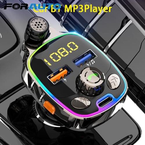 Handsfree Audio Receiver 3.4A Dual USB Charger TF U Disk play Car Bluetooth 5.0 FM Transmitter Auto MP3 Music Player