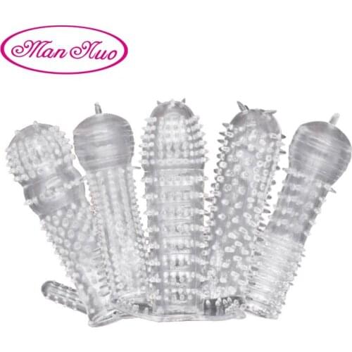 Man Nuo Reusable Penis Sleeve Condom with Anal Plug for Men Butt Plug Black Time Delay Penis Ring prezervatif penis sleeve male