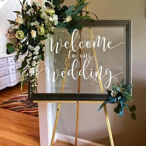 Welcome To Our Wedding Mirror Wall Sticker The Best Day Marrage Wedding Couple Wall Decal Living Room Home Decor