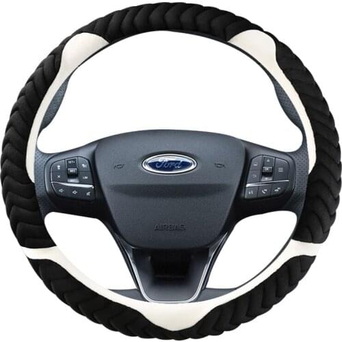 Warm Flannelette Car Steering Wheel Cover Anti-slip for Ford Focus 2 3 MK1 MK2 MK3 Auto Interior Accessories