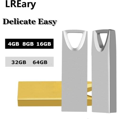 USB Flash Drive Disk USB 2.0 32GB 64GB 128GB Metal Mini Pen Drive 4GB 8GB Pendrive Memory Stick Storage Device U Disk 16GB
