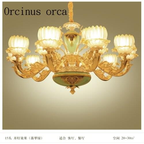 French luxury ceramic chandelier living room European style atmosphere crystal candle chandelier free shipping