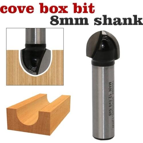 1pcs 8mm Shank Double Edging Router Bits for wood cove box bit Tungsten Carbide Woodworking endmill miiling cutter