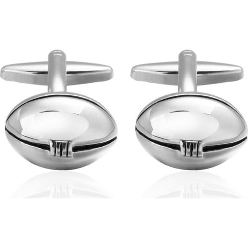 HYX Luxury Fashion cufflinks for mens Brand cuff buttons cuff links High Quality silvery Rugby abotoaduras Jewelry