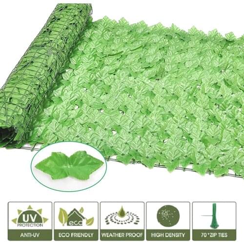 Artificial Leaf Privacy Fence Grape Leaf Hedge Roll Wall Landscaping Privacy Fence Screen Outdoor Garden Backyard Balcony Fence