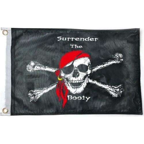 JOLLY ROGER FLAG DOUBLE SIDED 2' X 3' SKULL AND CROSSED BONES