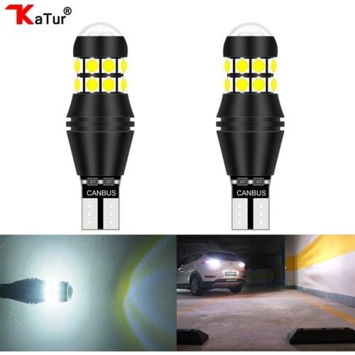 Katur 2Pcs 2000Lm T15 T16 W16W LED Reverse Light Bulbs 920 921 912 Canbus Error Free LED Backup Parking Lamps DC12V High Lights