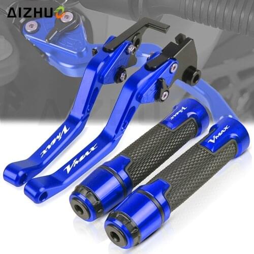 Motorcycle CNC Brake Clutch Levers Hand Grips Handlebar Handle Bar Grip FOR YAMAHA VMAX V-MAX Vmax 2009-2016 2015 2014 2013 2012