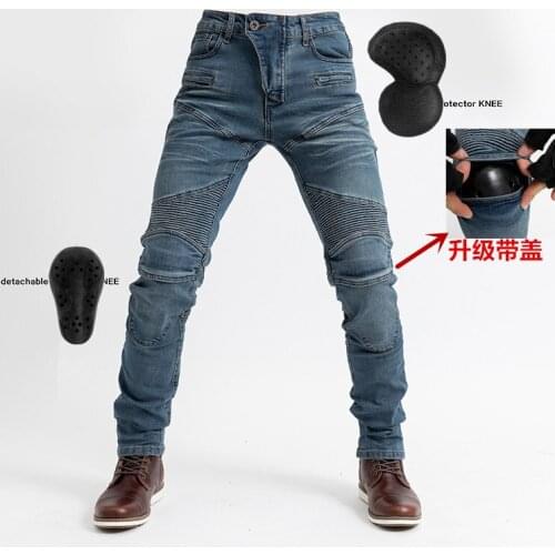 Motorcycle racing riding pants slim stretch locomotive hockey pants protective gear riding jeans spring summer autumn