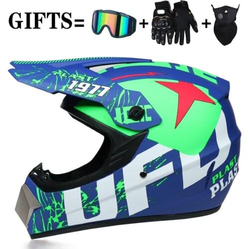 3 Gifts Motocross Helmet Professional Motorcycle Racing Helmets Casco Moto Lightweight Off-road Full Face ABS Cascos Para Motos