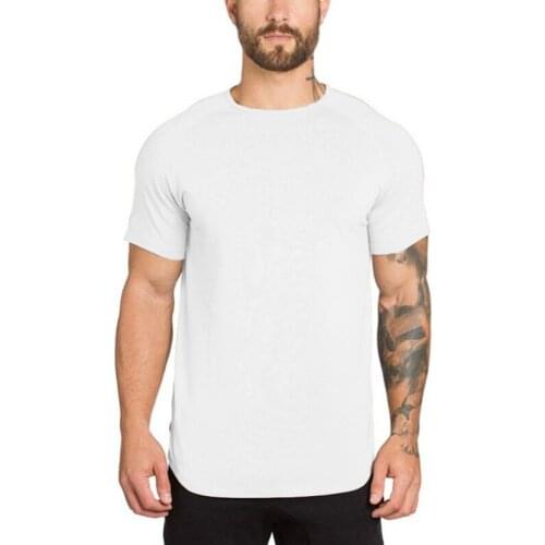 New Brand clothing Gym Tight t-shirt mens fitness t-shirt homme Sports t shirt men fitness Slim fit Summer tops