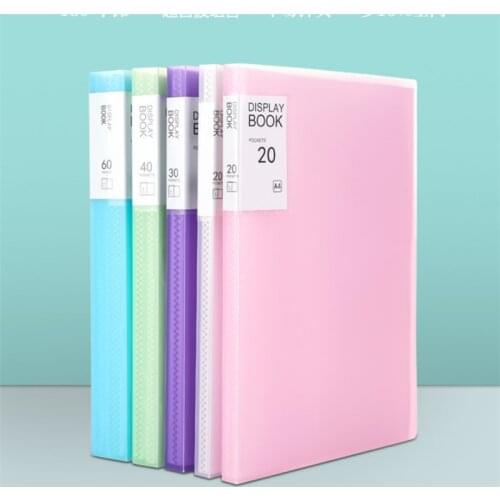 New A4 File Bag 20/30 Pages Data Book Large Capacity File Folder Portfolio Office Stationery Insert Folder Document Storage Bag