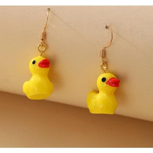 New Cute Duck Small Earrings White Cloud Drop Earrings Delicate Clouds for Women Girls Ear Jewelry Gift