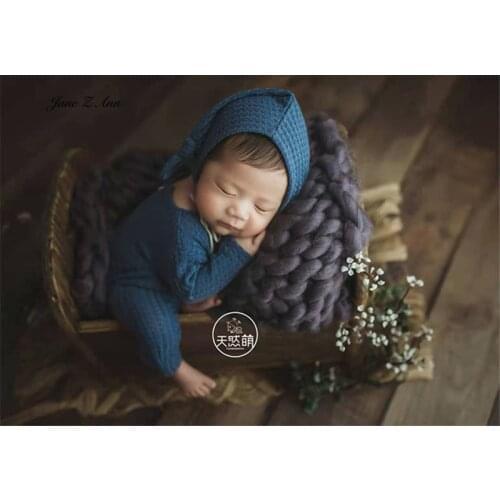 Newborn photography prop 3D patterned suit dress hat baby photo baby studio shooting accessories twins outfits