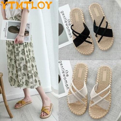 Net Red 2021 Sandals Slippers Flat Bottom Wild Fashion Womens Summer Ins Womens Tide External Wear Can Be Wet Slippers Women