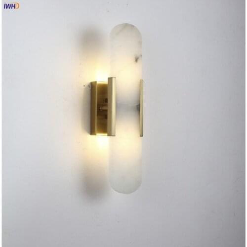 Modern Nordic Wall Light Marble Bedroom Bedside Light Living Room Wall Lamp Corridor Wall Sconce Lamp Applique Murale Luminaire
