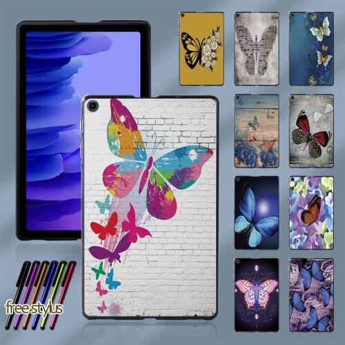 Butterfly Series Hard Shell Case Cover for Samsung Galaxy Tab A7 10.4" 2020 T500 T505 Tablet Durable Protective Shell Case