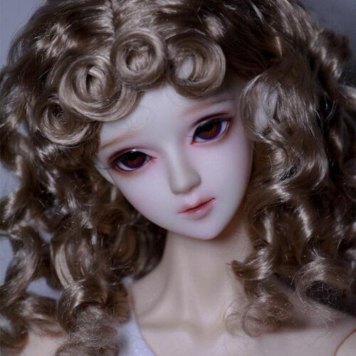 [wamami] UU# Light Brown Wavy/Crimp Wig For 1/4 MSD 1/3 SD DZ AOD BJD Dollfie
