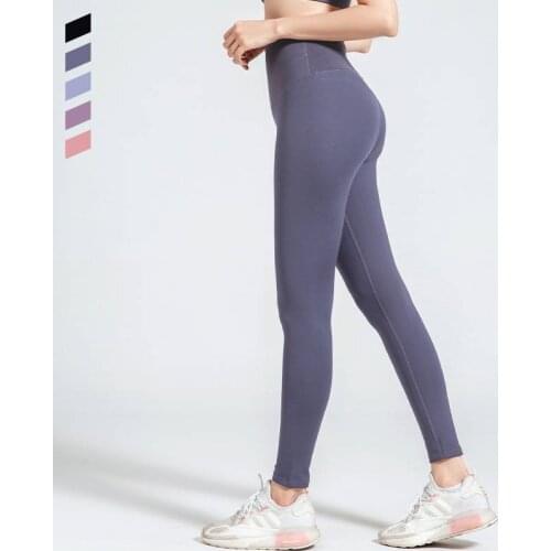High Wiast Yoga Pants Women Seamless Tummy Control Leggings for Sport Gym Fitness Workout Solid Color