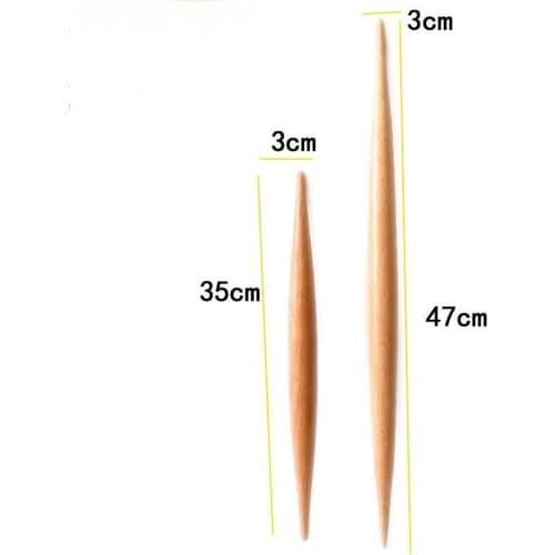 2021 Dough Roller Wood Non-Stick Double Tip Fondant Cake Pasta Dumpling Skin Maker Bakeware Rolling Pin Cooking Tool