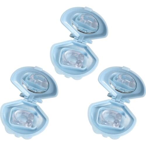 3pcs Silicon Stop Snoring Nose Clip Anti Snore Apnea Aid Device Night Tray Sleeping Health Care
