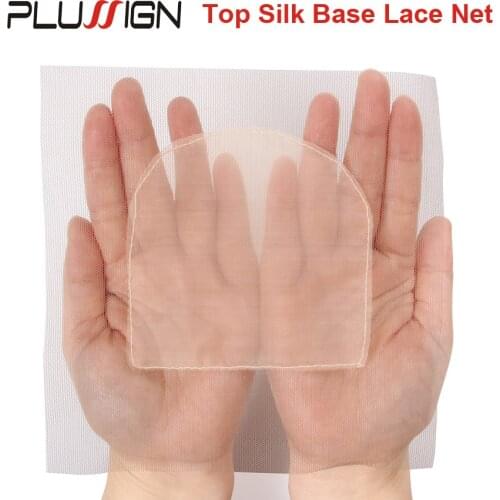 4 Pcs/Lot Top Silk Base Net For Lace Wig Base Cap 4x4 13x4 Inch Frontal Closure Base Wig Netting Lace Material Made In Korea