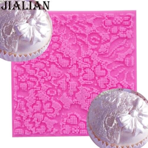 DIY Flower border lace pattern silicone mould Wedding party cake mold fondant decorating tools mould T0893