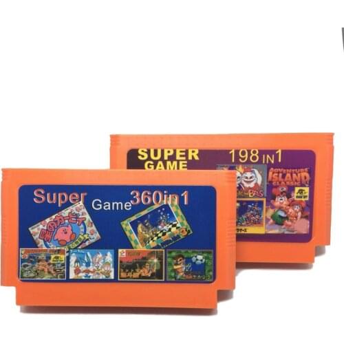 Hot Sale 2 piece Game Collection (360 in 1 + 198 in 1) 60 Pins Game Cartridge For 8 Bit Game Console