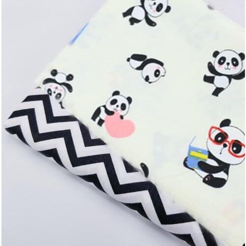 Cute Panda Pattern Printing Cotton Fabric 100 Cotton Twill Fabric DIY Sewing Quilting Cloth For Baby&Child Optional Size